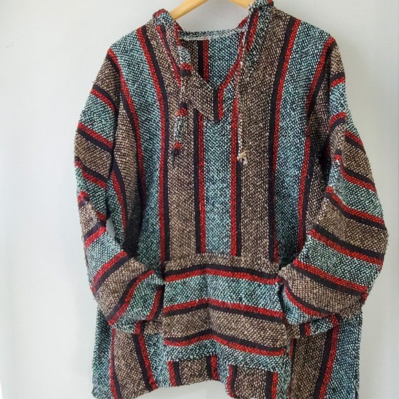 Baja Mexican Rug hoodie size Large - Picture 4 of 11